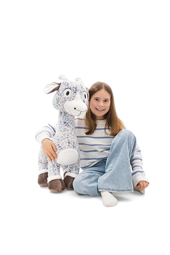 NICI Kuscheltier Giraffe Winny Winterfur 70cm - blau - Weiches Plüschtier – niedliches Stofftier zum Kuscheln & Spielen – tolle Geschenkidee für Kinder & Erwachsene | 62437 von NICI