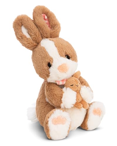 NICI Kuscheltier Hase Hopsala & sein Kleiner 25cm - braun - Stofftier aus weichem Plüsch, niedliches Plüschtier zum Kuscheln und Spielen, für Kinder & Erwachsene, tolle Geschenkidee - 61631 von NICI
