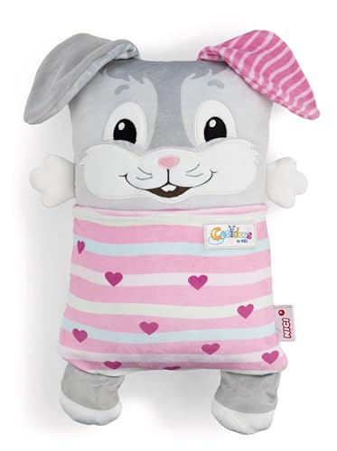 NICI Kuscheltier Hase mit Wendefunktion 30x20cm - grau - Weiches Plüschtier – Für kleine Kuscheltierliebhaber zum Kuscheln & Spielen. Ideal für Zuhause, den Kindergarten oder unterwegs | 62294 von NICI