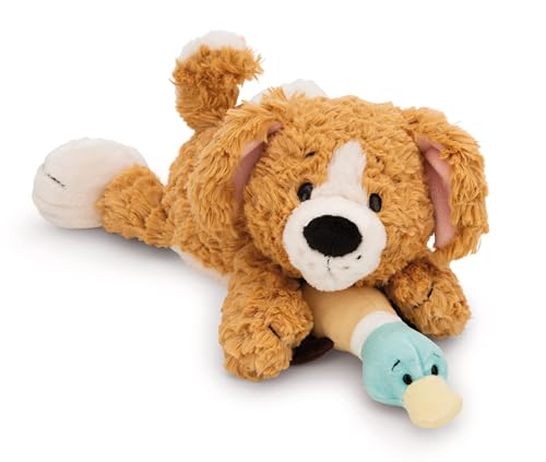 NICI Kuscheltier Hund mit Ente 30cm - braun - Weiches Plüschtier – niedliches Stofftier zum Kuscheln & Spielen – tolle Geschenkidee für Kinder & Erwachsene | 62149 von NICI