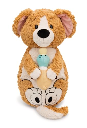 NICI Kuscheltier Hund mit Ente 40x20cm - braun - Weiches Plüschtier – niedliches Stofftier zum Kuscheln & Spielen – tolle Geschenkidee für Kinder & Erwachsene | 62165 von NICI
