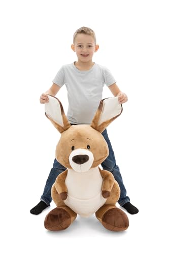 NICI Kuscheltier Känguru Kelly 70cm - braun - Stofftier aus weichem Plüsch, niedliches Plüschtier zum Kuscheln und Spielen, für Kinder & Erwachsene, tolle Geschenkidee - 61726 NICI Kuscheltier Känguru Kelly 70cm - braun - Stofftier aus weichem Plüsch, niedliches Plüschtier zum Kuscheln und Spielen, für Kinder & Erwachsene, tolle Geschenkidee - 61726 von NICI