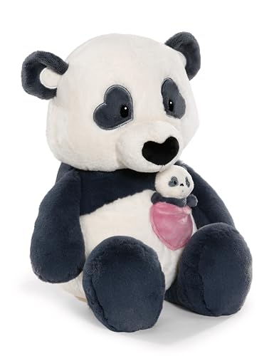 NICI Kuscheltier Love Panda 40cm mit Herztasche und Baby-Panda - schwarz - Weiches Plüschtier – niedliches Stofftier zum Kuscheln & Spielen – tolle Geschenkidee für Kinder & Erwachsene | 62612 NICI Kuscheltier Love Panda 40cm mit Herztasche und Baby-Panda - schwarz - Weiches Plüschtier – niedliches Stofftier zum Kuscheln & Spielen – tolle Geschenkidee für Kinder & Erwachsene | 62612 von NICI