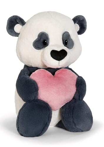 NICI Kuscheltier Love Panda mit Herz 35cm - schwarz - Weiches Plüschtier – niedliches Stofftier zum Kuscheln & Spielen – tolle Geschenkidee für Kinder & Erwachsene | 62610 von NICI