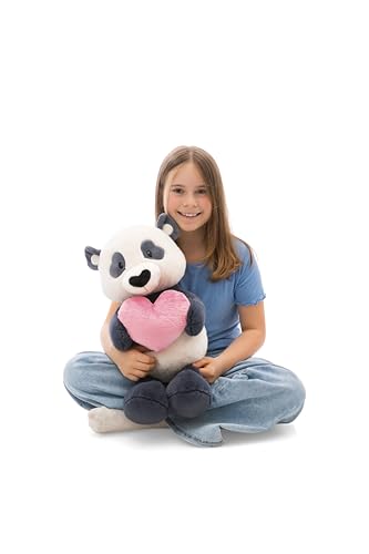 NICI Kuscheltier Love Panda mit Herz 50cm - schwarz - Weiches Plüschtier – niedliches Stofftier zum Kuscheln & Spielen – tolle Geschenkidee für Kinder & Erwachsene | 62611 von NICI