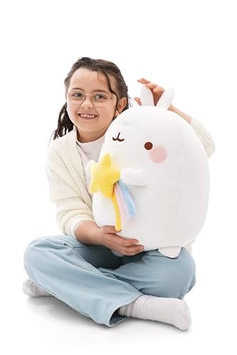 NICI Kuscheltier MOLANG mit Sternschnuppe 48cm - weiß - Weiches Plüschtier – niedliches Stofftier zum Kuscheln & Spielen – tolle Geschenkidee für Kinder & Erwachsene | 62221 von NICI