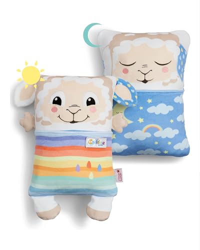 NICI Kuscheltier Schaf mit Wendefunktion 30x20cm - beige - Weiches Plüschtier – Für kleine Kuscheltierliebhaber zum Kuscheln & Spielen. Ideal für Zuhause, den Kindergarten oder unterwegs | 62292 von NICI