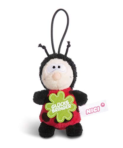 NICI Marienkäfer Glücksbringer 8cm mit Loop, Rot/Schwarz (Packung mit 2) von NICI