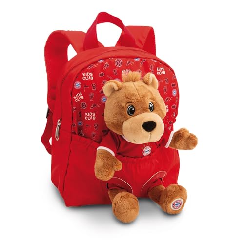 NICI Rucksack 21x26cm mit Kuscheltier Bär Berni 25cm FC BAYERN MÜNCHEN - rot - Abnehmbares, flauschiges Plüschtier, Kita- & Kindergarten- Rucksack mit NICI Kuscheltier für Jungen und Mädchen - 61617 NICI Rucksack 21x26cm mit Kuscheltier Bär Berni 25cm FC BAYERN MÜNCHEN - rot - Abnehmbares, flauschiges Plüschtier, Kita- & Kindergarten- Rucksack mit NICI Kuscheltier für Jungen und Mädchen - 61617 von NICI