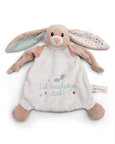 NICI Schmusetuch Hase Fjella Ich beschütze Dich 25x25cm - rosa - Kuscheltuch für Babys & Kleinkinder, Baby Kuscheltier Schnuffeltuch für Mädchen & Jungen | 61880 von NICI