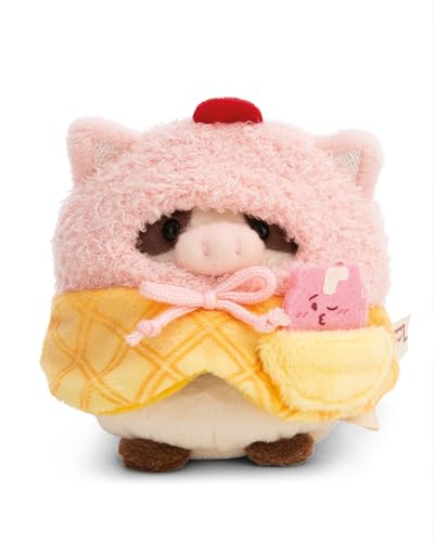 NICI Kuscheltier Kuh Moona 8cm mit Milch-Shake & Softeiskostüm in Geschenkbox - weiß - Stofftier aus weichem Plüsch, niedliches Plüschtier zum Kuscheln und Spielen, für Kinder & Erwachsene - 61655 von NICI