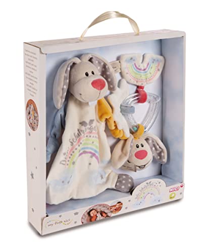 NICI Set Schmusetuch und Beißring Hase Schutzengel 32 x 30 x 6,3 cm – Baby Geschenkset ab 0 + Monaten, Erstausstattung für Neugeborene, Mädchen & Jungen, 48678, tolle Geschenkidee, beige NICI Set Schmusetuch und Beißring Hase Schutzengel 32 x 30 x 6,3 cm – Baby Geschenkset ab 0 + Monaten, Erstausstattung für Neugeborene, Mädchen & Jungen, 48678, tolle Geschenkidee, beige von NICI