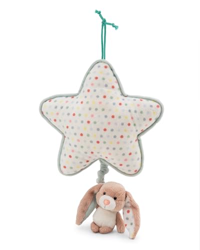 NICI Spieluhr Stern 21x20cm mit Hase Fjella 9cm - rosa - Einschlafhilfe für Babys und Kleinkinder ab der Geburt, Stofftier für Jungen und Mädchen Ideal für Bett, Kinderwagen & Wiege | 61882 von NICI