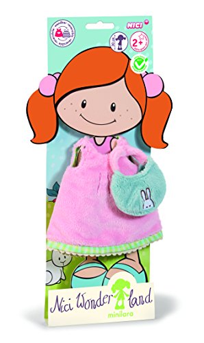 Nici 35504 - Wonderland 3 Minilara Kleid kurz mit Handtasche für 30 cm Puppe von NICI