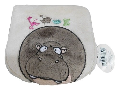 Nici 38642 - Geldbeutel Nilpferd Plüsch mit DREI Kartenfächern, Reißverschluss abgertrenntes Münzfach und Geldscheinfach, 13 x 11 cm von NICI