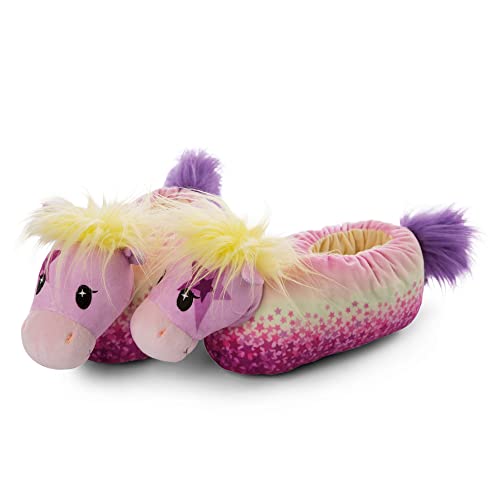 NICI Hausschuhe Pony Candydust Gr. 34-37 (M) –Plüsch-Hauschuhe rutschfest – Warme Kuscheltier Hausschuhe für Jungen, Mädchen & Erwachsene – Tier-Schuhe mit Anti-Rutsch Sohle – Slippers von NICI