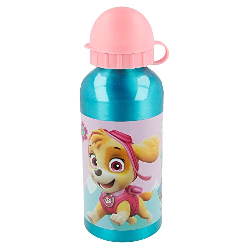 Kinderflasche aus Aluminium – Kinder-Wasserflasche – 400 ml wiederverwendbare Wasserflasche – Paw Patrol – Skye & Everest von Stor