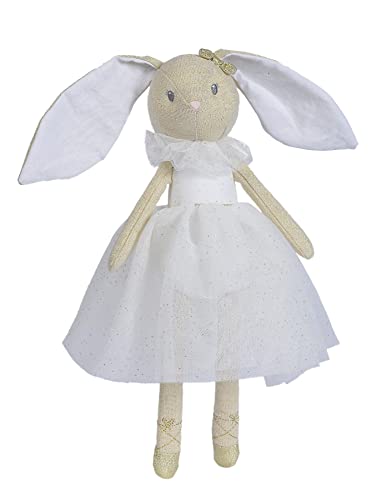 NICOTOY Ballerina Weißes Kleid Kaninchen 33cm Baby Geschenk ab 0 Monate von NICOTOY