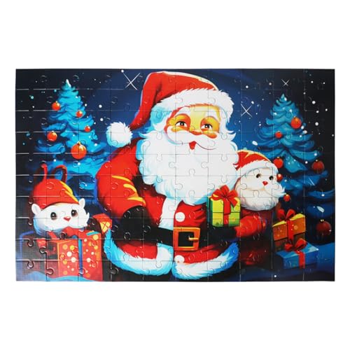 100 Teile Puzzles, Weihnachten Weihnachtsmann Puzzle für Erwachsene Übung Gedächtnis Spiel Stress Puzzles Santa Claus Puzzle Spielzeug von NIDEZON