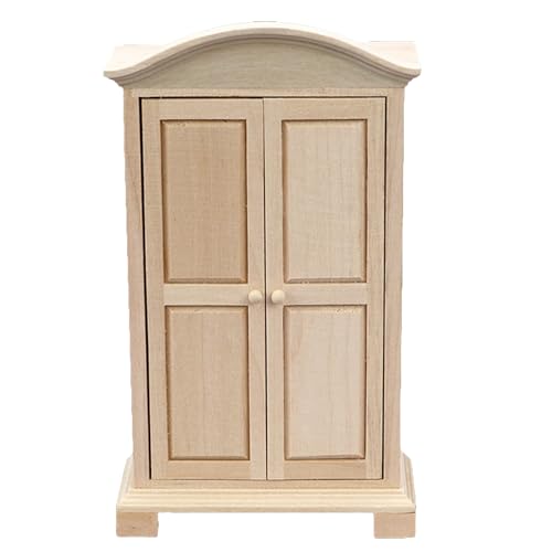 NIDONE 1 12 Skala Dollhouse Möbel, unbemalten Puppengarderobe 6x3,6x1.5 Holzpuppengarderobe Schrank Schlafzimmer Dollhouse Möbel für Zimmerszene Wohnheimdekoration NIDONE 1 12 Skala Dollhouse Möbel, unbemalten Puppengarderobe 6x3,6x1.5 Holzpuppengarderobe Schrank Schlafzimmer Dollhouse Möbel für Zimmerszene Wohnheimdekoration von NIDONE