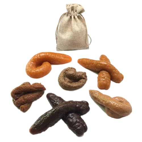 NIDONE Fake Poop Toy, 1 Set Realistic Poop Realistic Fake Poopy Human Poop Mist Hund Poop mit Aufbewahrungstasche für Aprilscherzes Tag Halloween Streichprops, Poop Toy NIDONE Fake Poop Toy, 1 Set Realistic Poop Realistic Fake Poopy Human Poop Mist Hund Poop mit Aufbewahrungstasche für Aprilscherzes Tag Halloween Streichprops, Poop Toy von NIDONE