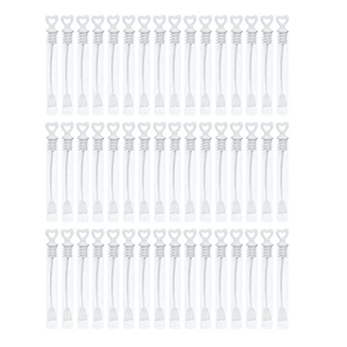 NIDONE Hochzeitsblase Zauberstab Mini Herzform Seife Flaschenröhre Kinder Party Dekoration Lieferungen 48pcs, Bubble Stick Tube von NIDONE