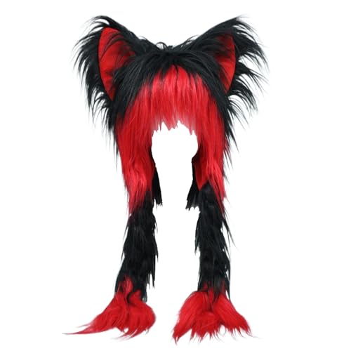 NIDONE Katzenohr Hut süße Plüsch flauschige Ohr Kopfbedeckung Winter warme Ohrschernungen Kopfmaske Halloween Cosplay Accessoire NIDONE Katzenohr Hut süße Plüsch flauschige Ohr Kopfbedeckung Winter warme Ohrschernungen Kopfmaske Halloween Cosplay Accessoire von NIDONE