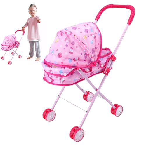 NIDONE Puppenwagen-Cartoon-Muster Babypuppenstärker Kinderwagen Falten Herde mit T-förmiger Sicherheitsgürtel & Push-Griff Abnehmbarer waschbarer Baby Kinderwagen für Mädchen NIDONE Puppenwagen-Cartoon-Muster Babypuppenstärker Kinderwagen Falten Herde mit T-förmiger Sicherheitsgürtel & Push-Griff Abnehmbarer waschbarer Baby Kinderwagen für Mädchen von NIDONE