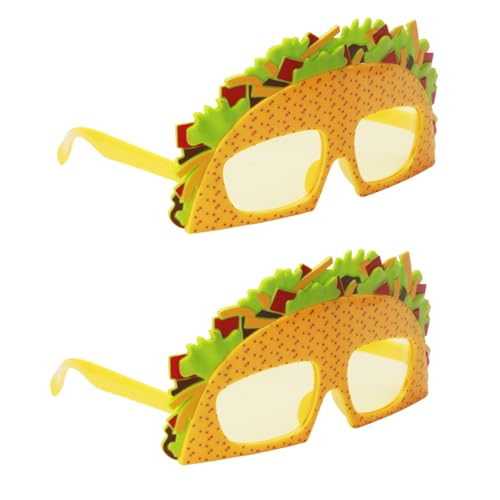 NIDONE Taco -Brillen für Erwachsene Kinder 2pcs farbenfrohe PC -Rahmen lustige Brille mit AC -Objektiv dekorative Brillen für Party, Bühne, Feier, Foto NIDONE Taco -Brillen für Erwachsene Kinder 2pcs farbenfrohe PC -Rahmen lustige Brille mit AC -Objektiv dekorative Brillen für Party, Bühne, Feier, Foto von NIDONE