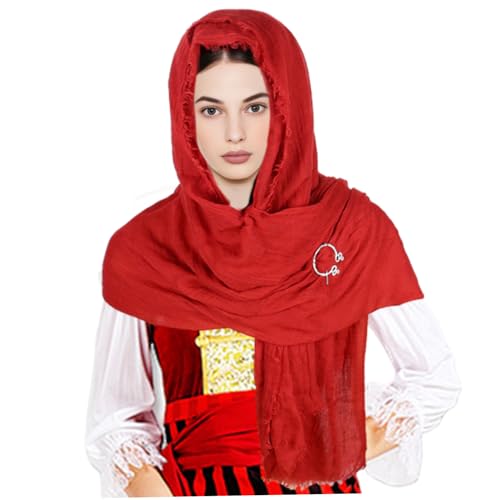 NIDONE Umhang mit Kapuze, 71 x 35 Zoll rote Kapuze mit Brosche und Stifte, Motorhaube, Wickelschal Halloween Kostüme für Männer Frauen NIDONE Umhang mit Kapuze, 71 x 35 Zoll rote Kapuze mit Brosche und Stifte, Motorhaube, Wickelschal Halloween Kostüme für Männer Frauen von NIDONE