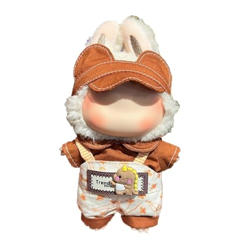17 cm Puppenkleidungs-Set, kompatibel mit Labubu, schickes modisches Outfit mit Zubehör für Puppen, Kostüme, Puppen sind nicht im Lieferumfang enthalten, Schuhe sind nicht im Lieferumfang enthalten von NIEBYI