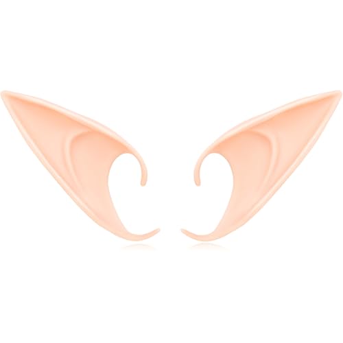 Cosplay Fee Elfenohren – weiche spitze Spitzen Anime Party Dress Up Kostüm Maskerade Zubehör für Halloween Weihnachten Party (lang) von NIEBYI