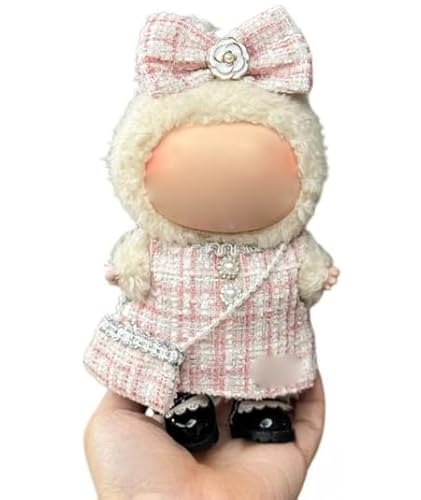 Kleidung für L-BU Schwarze Puppenkleidung Set mit Dreiecks-Akzenten, 17,5 cm für Labu Puppen Zubehör (keine Puppe) von NIEBYI