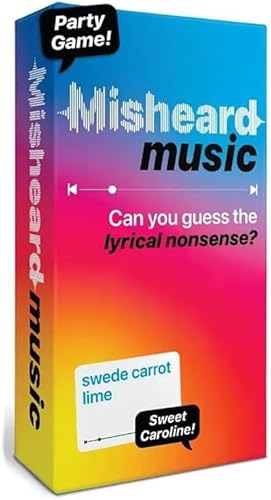 Misheard Music-Guess The Lyric Nonsense The Music Partyspiel Guess The Song or Artist, 500 Lyrical Nonsense Cards Fast-Paced Family Card Game von NIEBYI