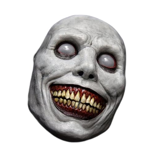 NIEBYI Gruselige Halloween Maske Lächelnde Dämonen Horror Gruseligste Gruselige Weiße Masken mit Auge für Cosplay von NIEBYI