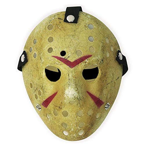 NIEBYI Maske Cosplay Halloween Kostüm Maske Prop Horror Hockey Gelb von NIEBYI