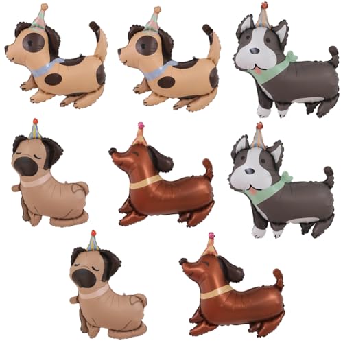 8 Stück Hund Ballons Dackel Folienballon Tiere Ballon Dekoration Hund Folienballon, Haustiere Luftballon Tiere Luftballon Geburtstag 3D Luftballons Welpe Party Ballon Tiere für Jungen Mädchen 8 Stück Hund Ballons Dackel Folienballon Tiere Ballon Dekoration Hund Folienballon, Haustiere Luftballon Tiere Luftballon Geburtstag 3D Luftballons Welpe Party Ballon Tiere für Jungen Mädchen von NIEEKRUN