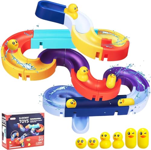 Badespielzeug für Kinder, 34 Stück Badewannenspielzeug ab 3-6 Jahre, DIY Kugelbahn Badewannen Spielzeug Wasserspielzeug Kinder Badespielzeug mit Saugnäpfe, Badespaß Geschenk Mädchen Junge ab 3 Badespielzeug für Kinder, 34 Stück Badewannenspielzeug ab 3-6 Jahre, DIY Kugelbahn Badewannen Spielzeug Wasserspielzeug Kinder Badespielzeug mit Saugnäpfe, Badespaß Geschenk Mädchen Junge ab 3 von NIEEKRUN