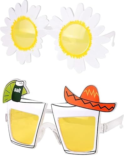 NIEEKRUN Hawaiianische Party-Sonnenbrille, 4 Paar Neuheit Partybrillen, Luau Sonnenbrillen, lustige hawaiianische Biergläser Sommerparty Photo Booth Requisiten Tropisch, Neuheit Party Supplies NIEEKRUN Hawaiianische Party-Sonnenbrille, 4 Paar Neuheit Partybrillen, Luau Sonnenbrillen, lustige hawaiianische Biergläser Sommerparty Photo Booth Requisiten Tropisch, Neuheit Party Supplies von NIEEKRUN