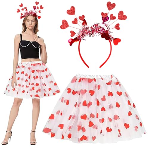 NIEEKRUN Karneval Kostüme Amor Set Amor-Kostüm Valentinstag Herz Stirnband Pailletten,Weiß Tutu Rock, Romantische Amor Kostüm Accessoires für Mädchen Damen Karneval-Valentinstag-Zubehör NIEEKRUN Karneval Kostüme Amor Set Amor-Kostüm Valentinstag Herz Stirnband Pailletten,Weiß Tutu Rock, Romantische Amor Kostüm Accessoires für Mädchen Damen Karneval-Valentinstag-Zubehör von NIEEKRUN