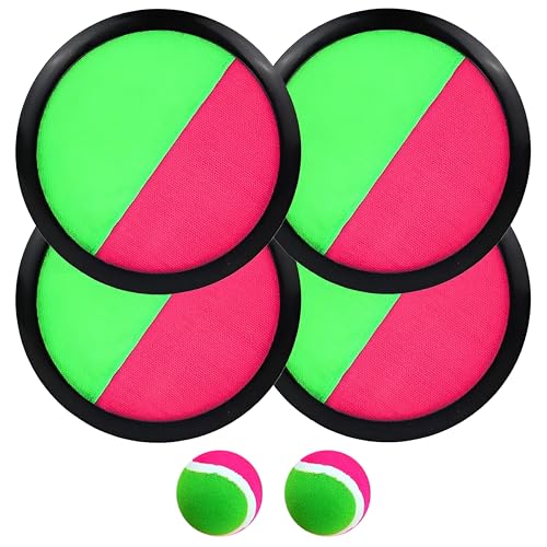 NIEEKRUN Klettballspiel, klettballspiel für Kinder, 4 Wasserfeste Fangscheiben 2 Klettbälle, Ballspiele für Draußen Kinder, Strandspielzeug Klettball Wasserdicht für ab 3-10 NIEEKRUN Klettballspiel, klettballspiel für Kinder, 4 Wasserfeste Fangscheiben 2 Klettbälle, Ballspiele für Draußen Kinder, Strandspielzeug Klettball Wasserdicht für ab 3-10 von NIEEKRUN