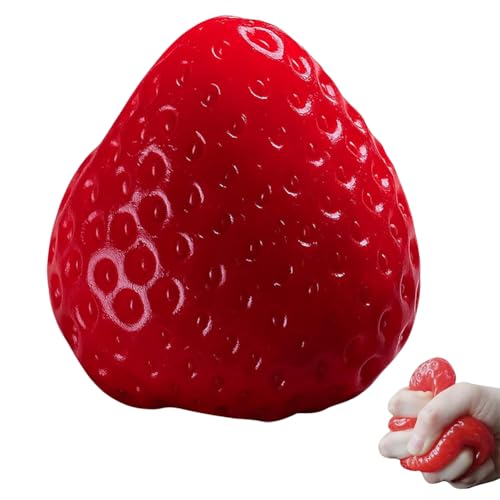 Rote Erdbeer Stress Spielzeug Stressbälle Erdbeere Erdbeer Squeeze Spielzeug Fufu Squishy XXL Strawberry Squeeze Toy Für Stressabbau Und Konzentrationsförderung von NIEEKRUN
