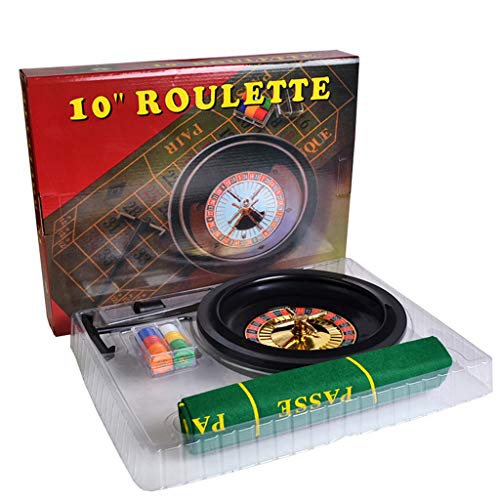 NIHUIFA Roulette Spiel Set 25.4 cm mit Tischdecke, Chips, Sammelrechen und Stahlkugel für Party, Brettspiel, Casino Roulette, KTV Partyspiel, Grün und Schwarz, 10 Jahre+, 120.0 Jahre+ NIHUIFA Roulette Spiel Set 25.4 cm mit Tischdecke, Chips, Sammelrechen und Stahlkugel für Party, Brettspiel, Casino Roulette, KTV Partyspiel, Grün und Schwarz, 10 Jahre+, 120.0 Jahre+ von NIHUIFA
