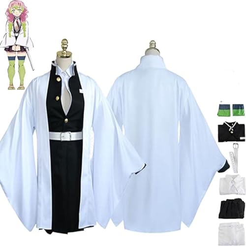 NIKKHO Dämonentöter Cosplay Kostüm, Anime Charakter Kanroji Mitsuri Cosplay Kimono Set, Halloween Party Uniform Set, Für Frauen, Für Mädchen,Weiß,S NIKKHO Dämonentöter Cosplay Kostüm, Anime Charakter Kanroji Mitsuri Cosplay Kimono Set, Halloween Party Uniform Set, Für Frauen, Für Mädchen,Weiß,S von NIKKHO
