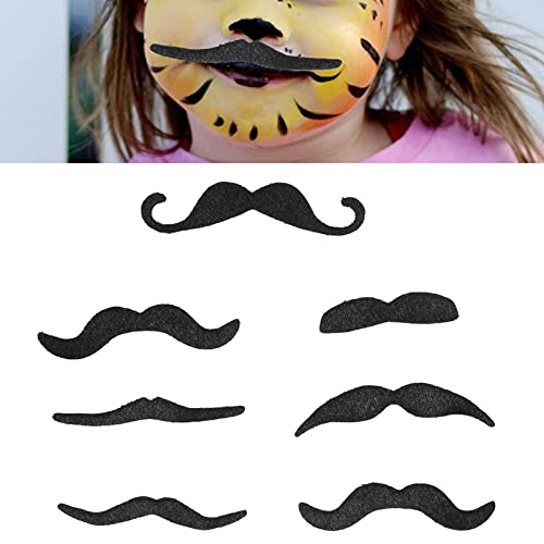 7PCS Selbstkleber Party Schnurrbart für Erwachsene und Kinder, Schwarze Falsche Schnurrbart, Soft Lint Beard Cosplay Accessoires für Geburtstagsfeier, Kostümparty, Schulspiele 7PCS Selbstkleber Party Schnurrbart für Erwachsene und Kinder, Schwarze Falsche Schnurrbart, Soft Lint Beard Cosplay Accessoires für Geburtstagsfeier, Kostümparty, Schulspiele von NINESHE