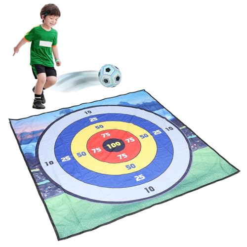 NINESHE Fußballspiel Mat Mat Set, Fußball Indoor Ziel Turfspiel, Tragbares Mini Fußballspielzeug, Torspiel mit Fußballkugel für Kinder Ab 3 Jahren und Erwachsene NINESHE Fußballspiel Mat Mat Set, Fußball Indoor Ziel Turfspiel, Tragbares Mini Fußballspielzeug, Torspiel mit Fußballkugel für Kinder Ab 3 Jahren und Erwachsene von NINESHE