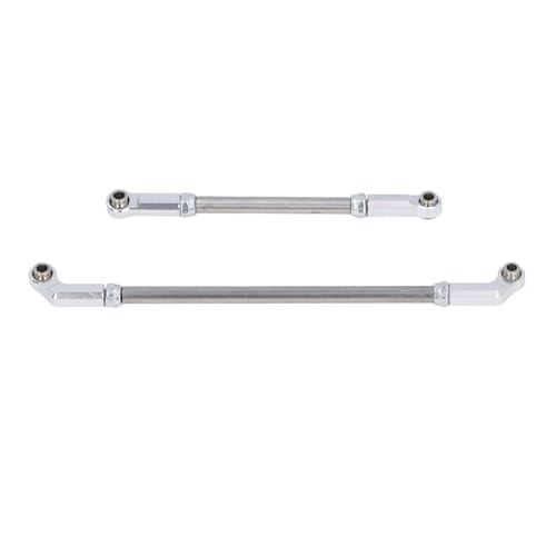 NINESHE RC -Lenkschiff -Link -Kit -Kit EIN verstellbares Spannschließen RC Lenkung Link Stange Lenkverbindungen für VP F10 1/10 RC RC Lenkung Pull Rod Kit Kit (Silber) von NINESHE
