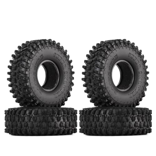 NINFE Teile aufrüsten Kompatibel Mit Axial Für SCX10 90046 AXI03007 Für TRX4 Für Redcat Für Gen8 4PCS 120MM 1,9" Rubber Rock Tires Radreifen Für 1:10 RC Crawler Car von NINFE