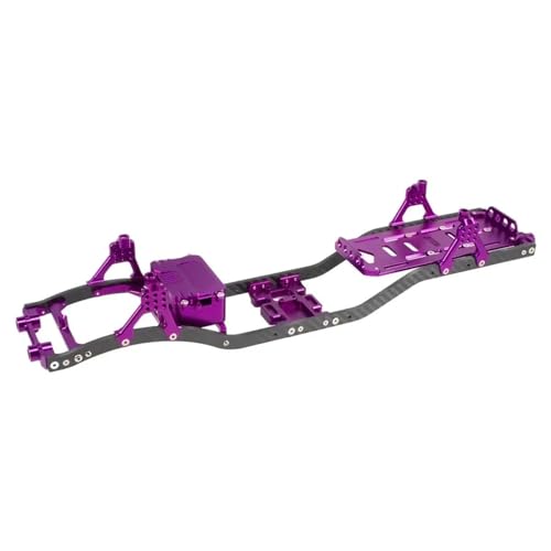 NINFE Teile aufrüsten Kompatibel Mit SCX10 Dem -Chassis-Set Für 1/10 RC Crawler Mit 4,3-mm-Carbonfaserschienen, Aluminiumstrebe, Verstellbarer Stoßdämpferhalterung, Radiobox-Batteriefach (Color : 3) von NINFE