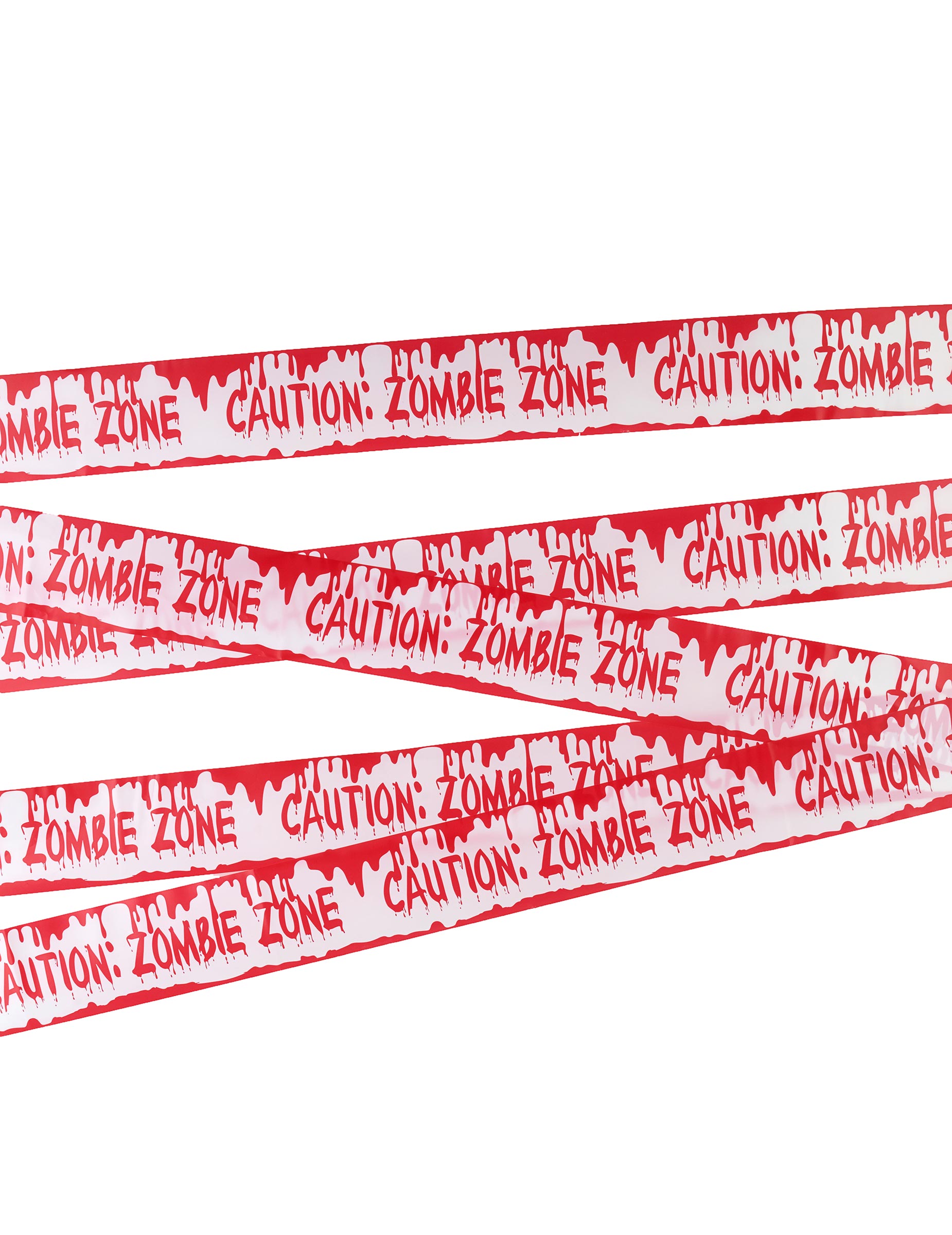 Absperrband 'Caution: Zombie Zone' Halloween-Deko weiss-rot 7,20m Absperrband 'Caution: Zombie Zone' Halloween-Deko weiss-rot 7,20m von KARNEVAL-MEGASTORE